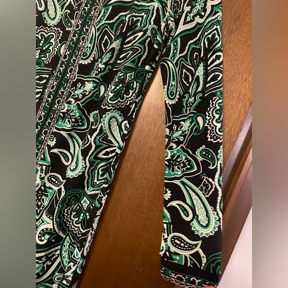 INC International Concepts Women Green Multi Color Sheath Dress Long Sleeve Sz-S - Picture 3 of 9